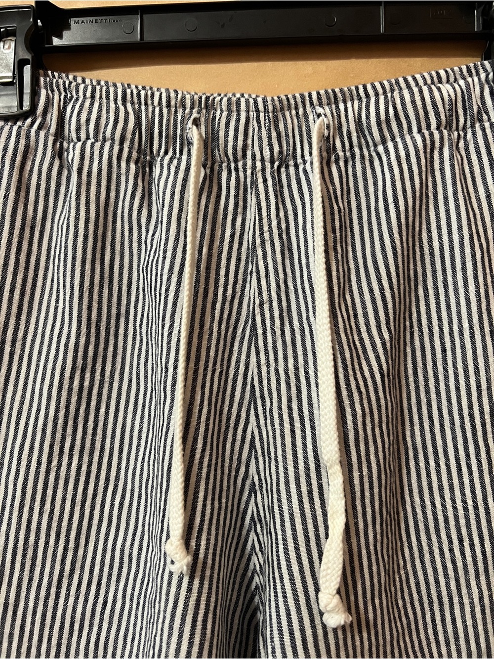 Alex Crane | Men's Linen Bo Shorts Lines Stripe Pull-On Shorts Size L - Picture 5 of 7